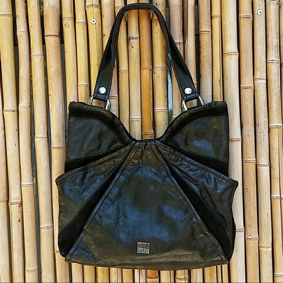 Kooba Handbags - KOOBA Gorgeous Black Leather & Suede Shoulder Bag